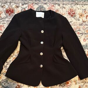 Missguided Black Tailored Blazer with Gold Buttons